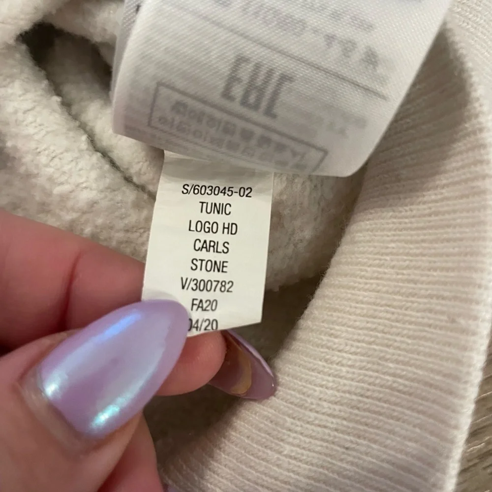 GAP Kids Girl’s Ivory Gold Logo Pullover Hoodie Size XS